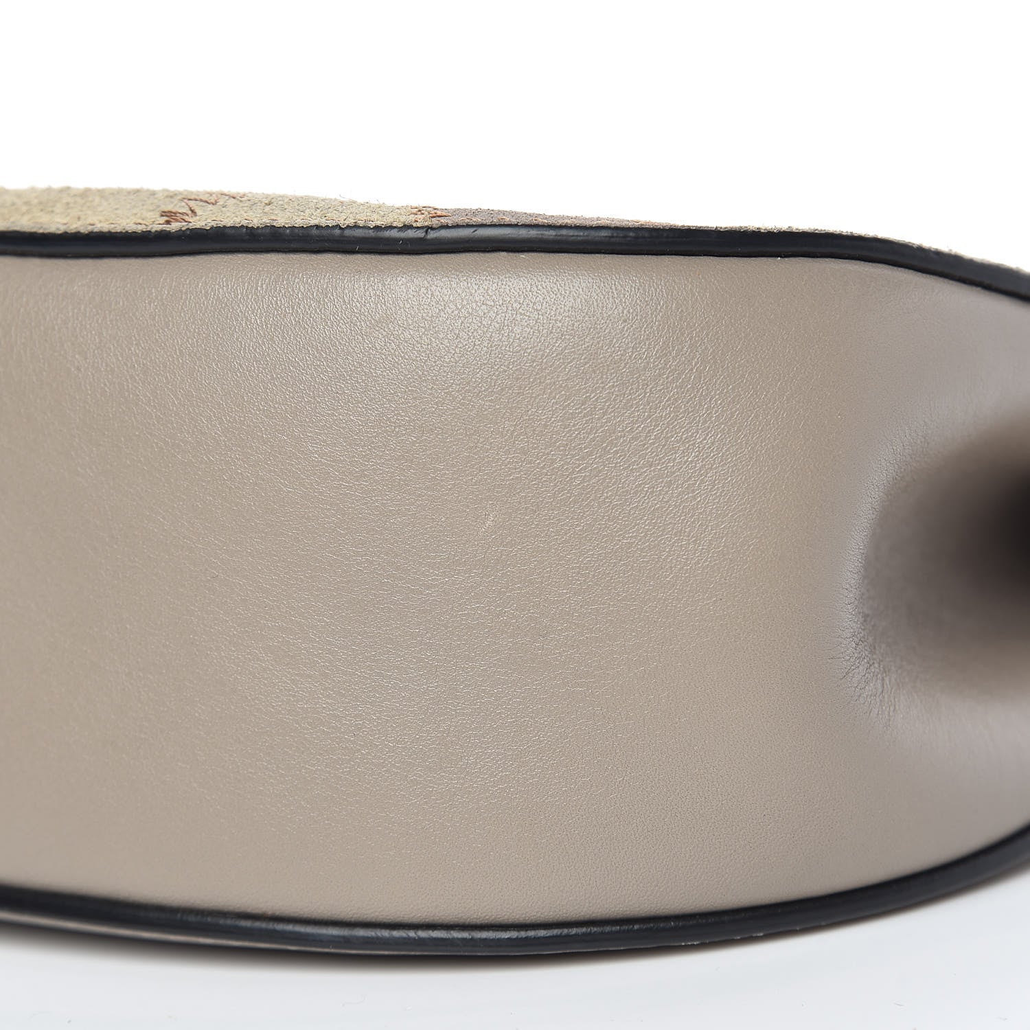 Chloe Suede Calfskin Patchwork Drew Shoulder Bag Motty Grey 10 of 14