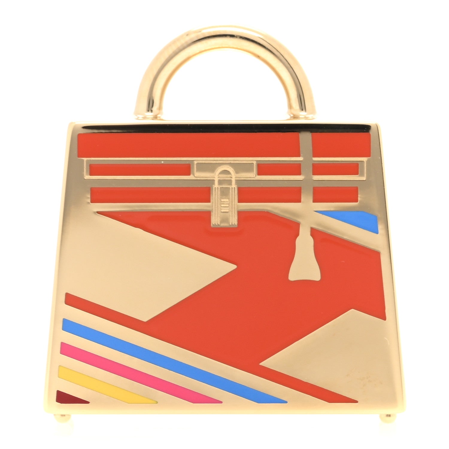 Hermes Metal Lacquer Laque H Vibration Kelly Curiosite Charm Acidule 1 of 4