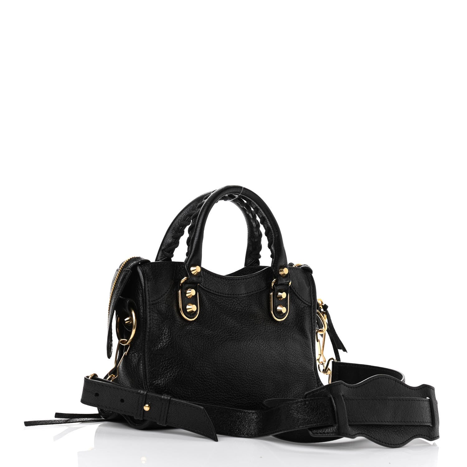 Balenciaga Chevre Gold Metallic Edge Hardware Mini City Black 3 of 11