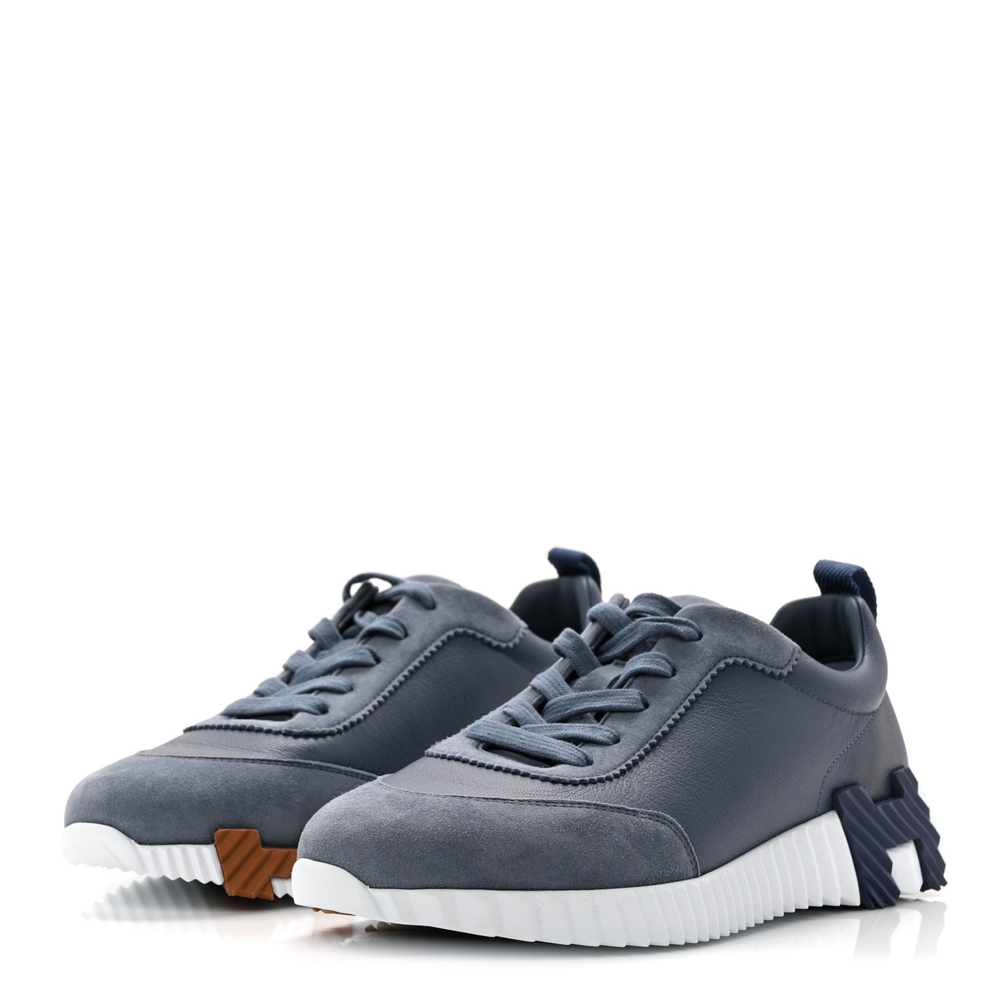 Sport Goatskin Suede Goatskin Womens Bouncing Sneakers 39 Bleu Mer