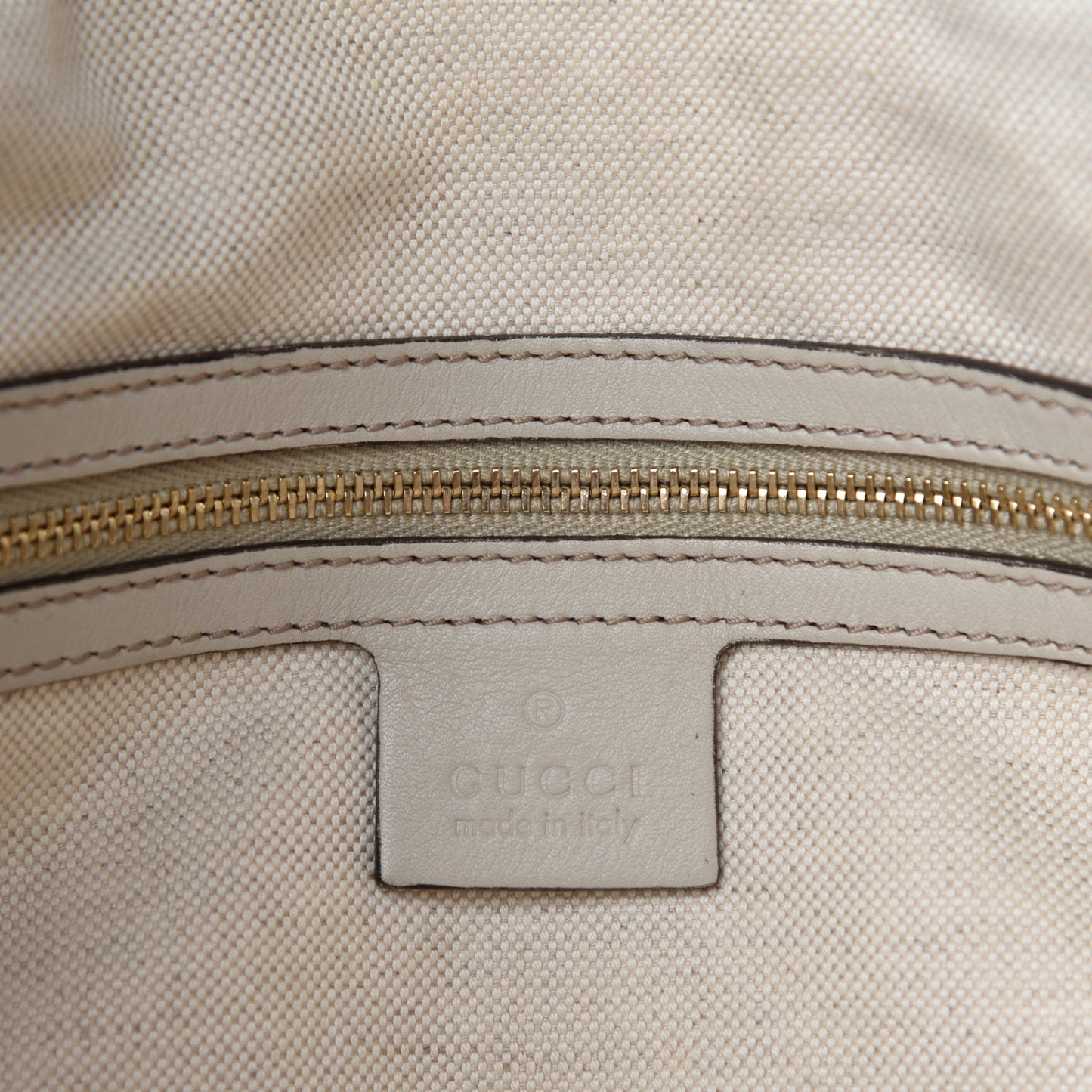 Guccissima Heart Bit Charm Top Handle Tote Off White