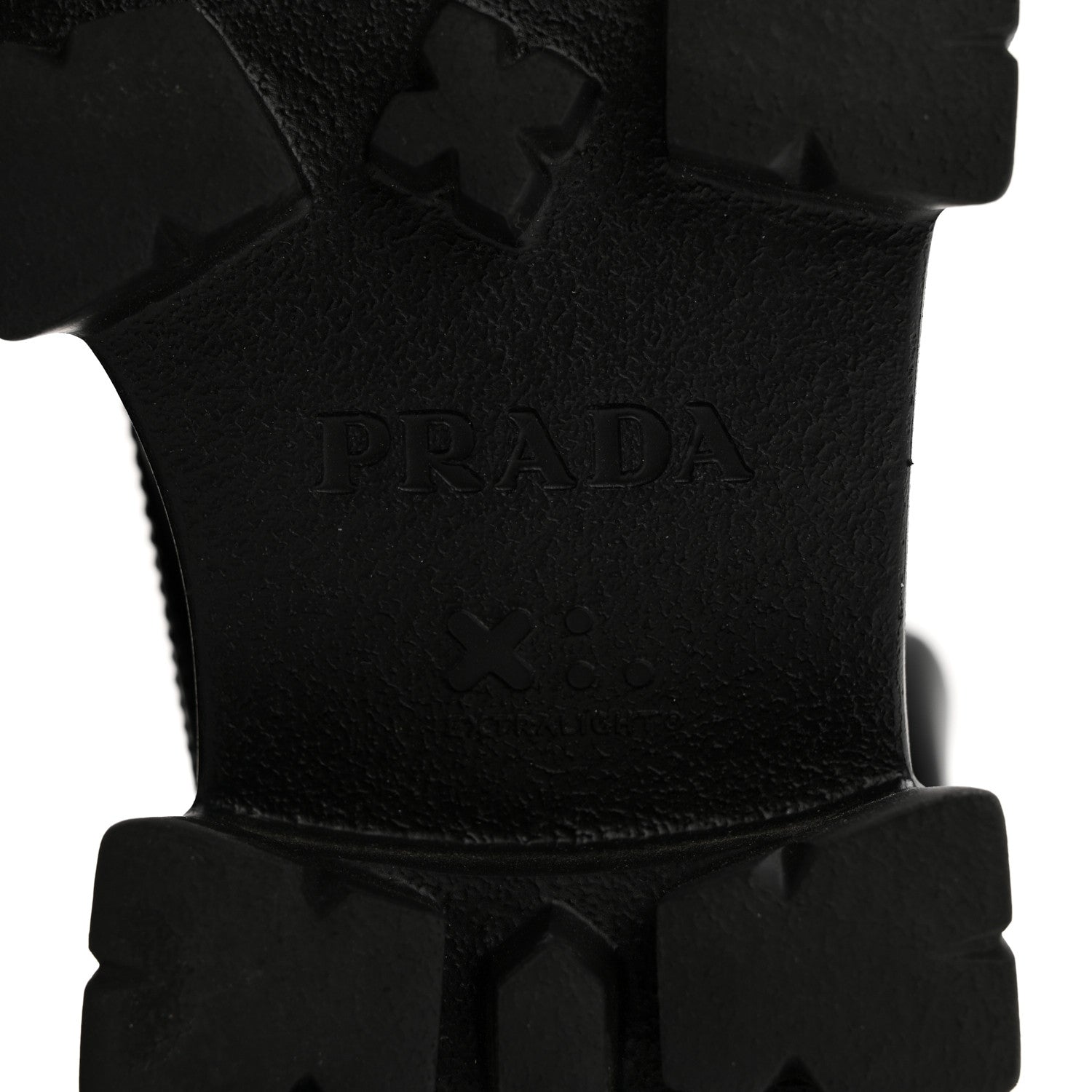 Prada Spazzolato Rois Re-Nylon Metal Triangle Logo Monolith Pouch Pocket 55mm Boots 38.5 Black 6 of 11