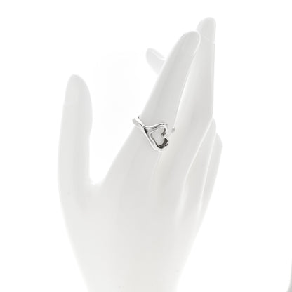 Tiffany Sterling Silver Elsa Peretti Open Heart Ring 54 7 2 of 6