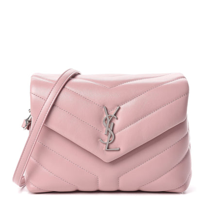 Saint Laurent Calfskin Y Quilted Monogram Toy Loulou Crossbody Bag Tender Pink 1 of 12