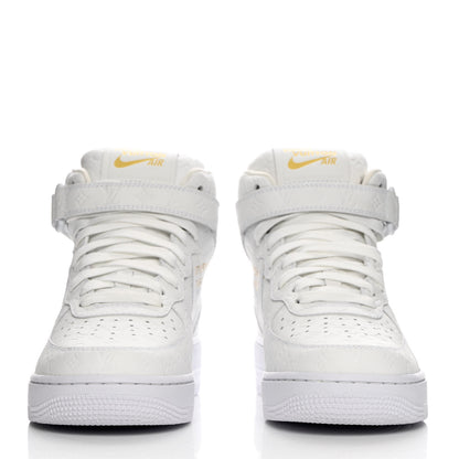 Louis Vuitton X NIKE AIR FORCE 1 Calfskin Monogram Mid Sneakers 7 White 2 of 10