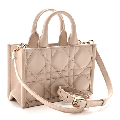 Christian Dior Calfskin Macrocannage Mini Book Tote Trench Beige 3 of 10