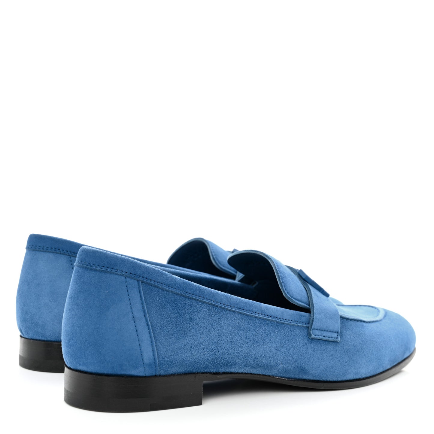 Suede Goatskin Paris Loafers 38 Bleu Bleuet