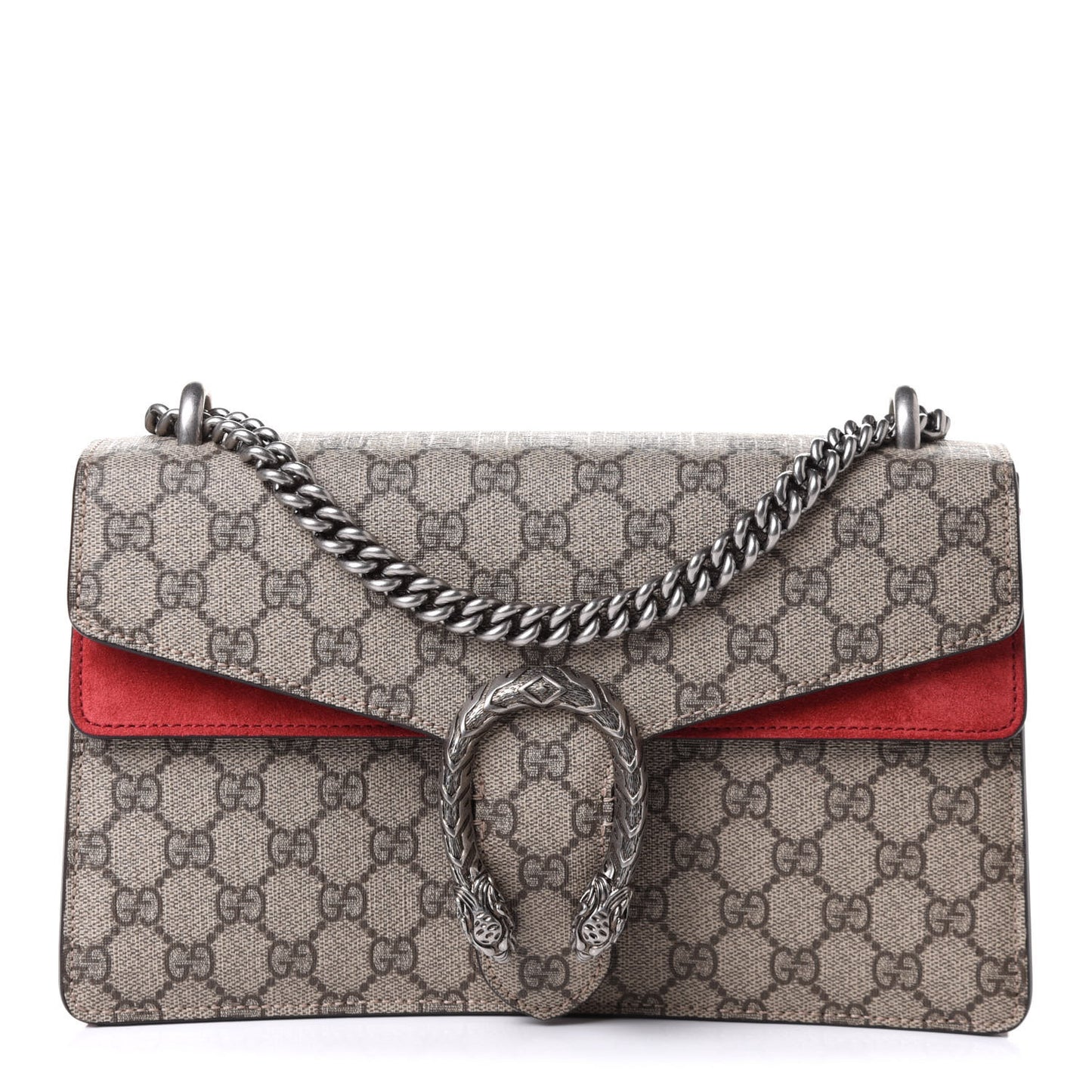GG Supreme Monogram Small Dionysus Shoulder Bag Red