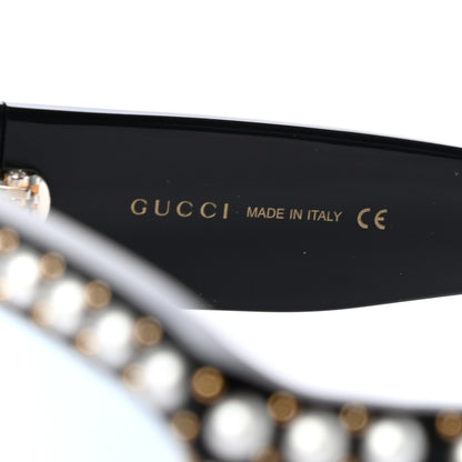 Gucci Acetate Pearl Rectangular Frame Sunglasses GG0234S Black 5 of 7