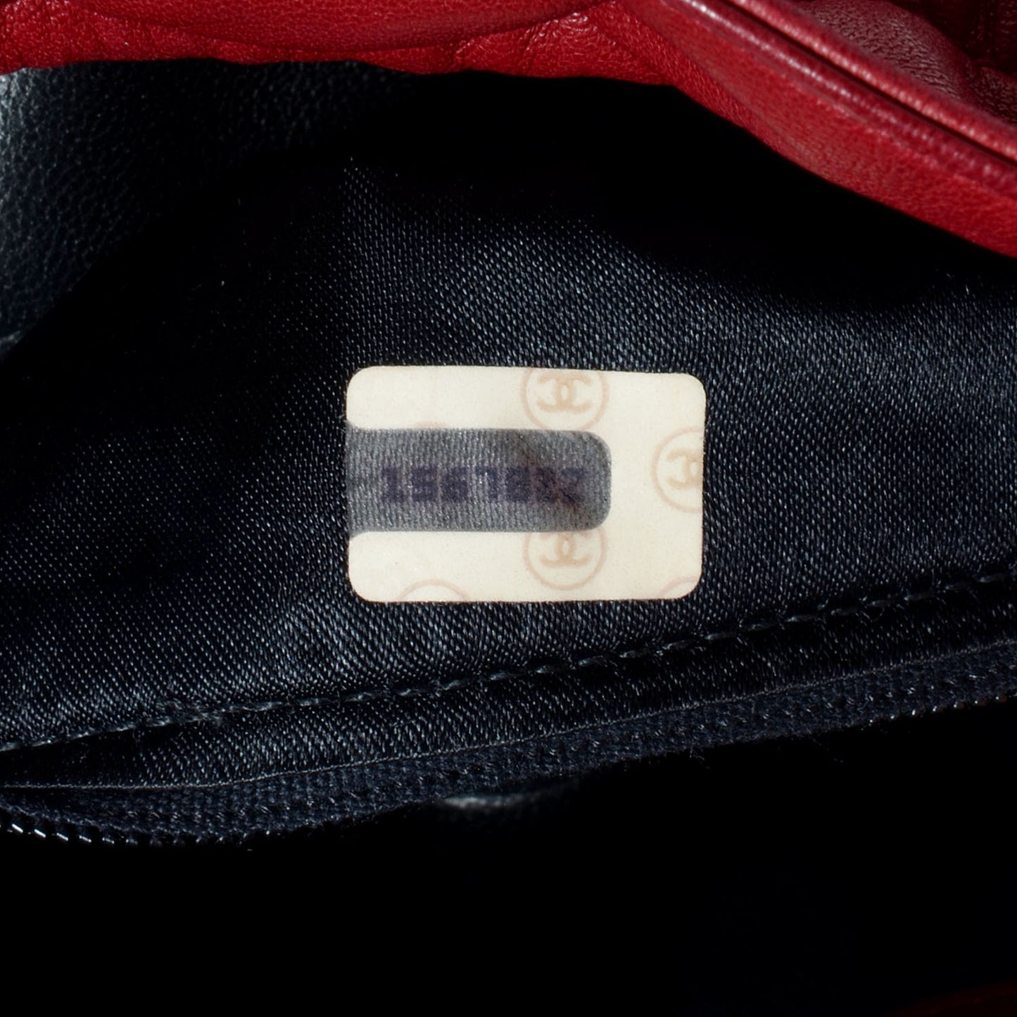 Lambskin Tassel Drawstring Pouch Bag Red