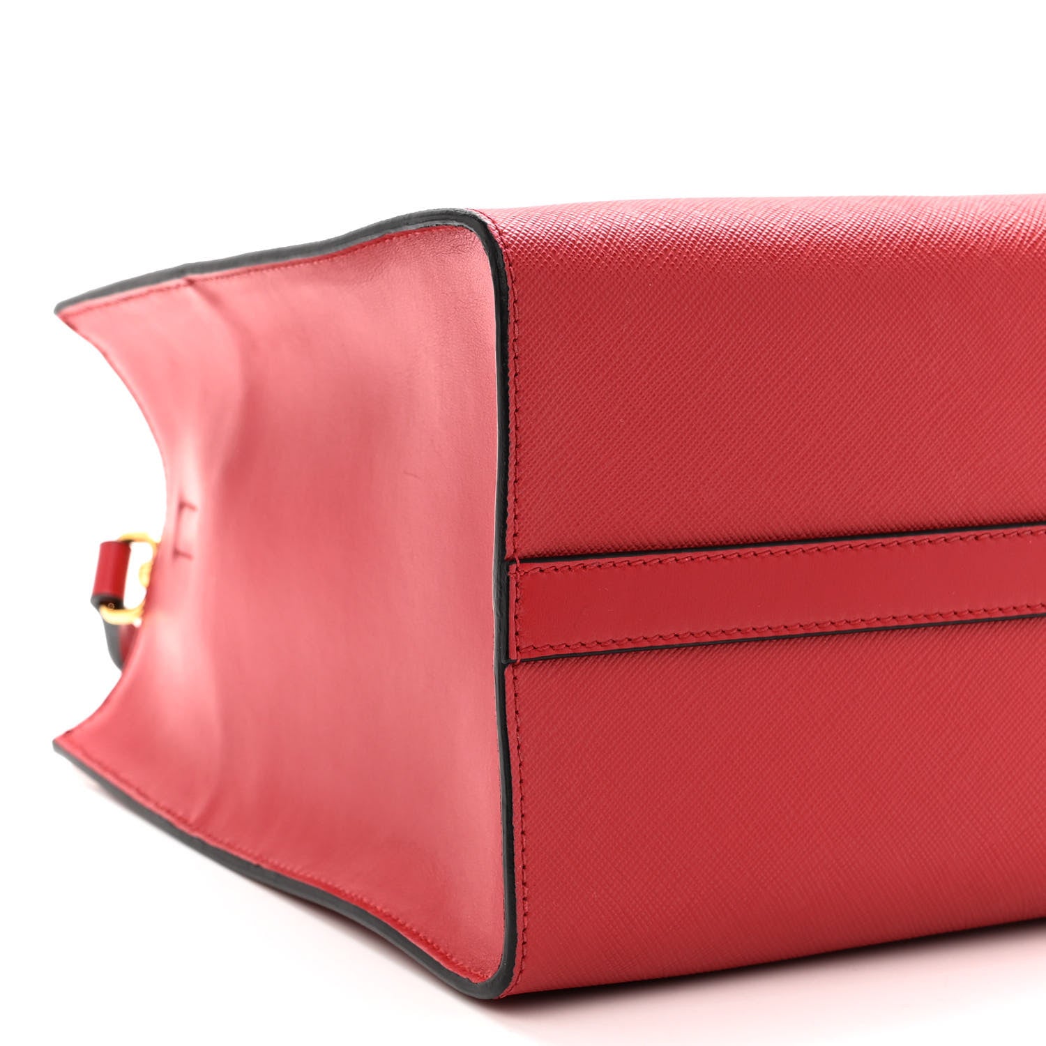 Prada Saffiano Soft Calfskin Tote Fuoco 8 of 9
