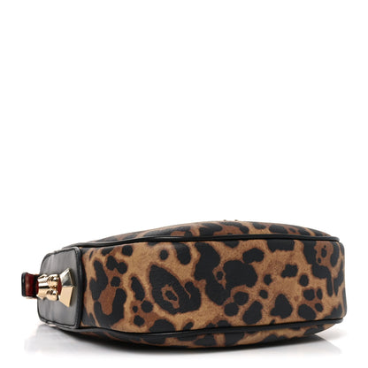 Christian Louboutin Calfskin Leopard Print Mini Carasky Shoulder Bag Black 4 of 9