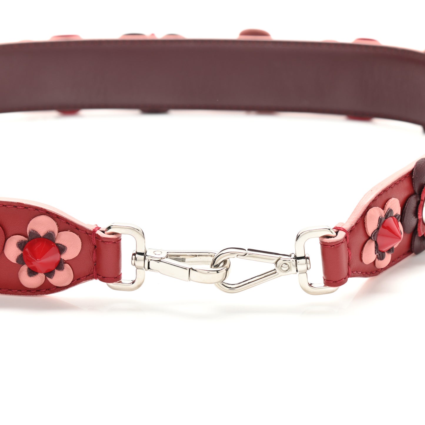 Vitello Dolce Flowerland Studded Strap You Ribes Bordeaux
