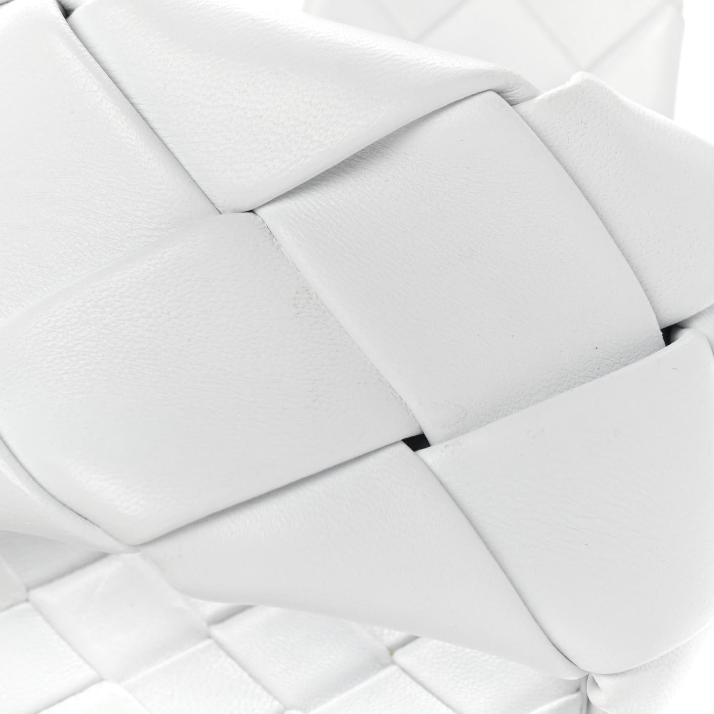 Nappa Maxi Intrecciato Lido Mule Sandals 38 Optic White