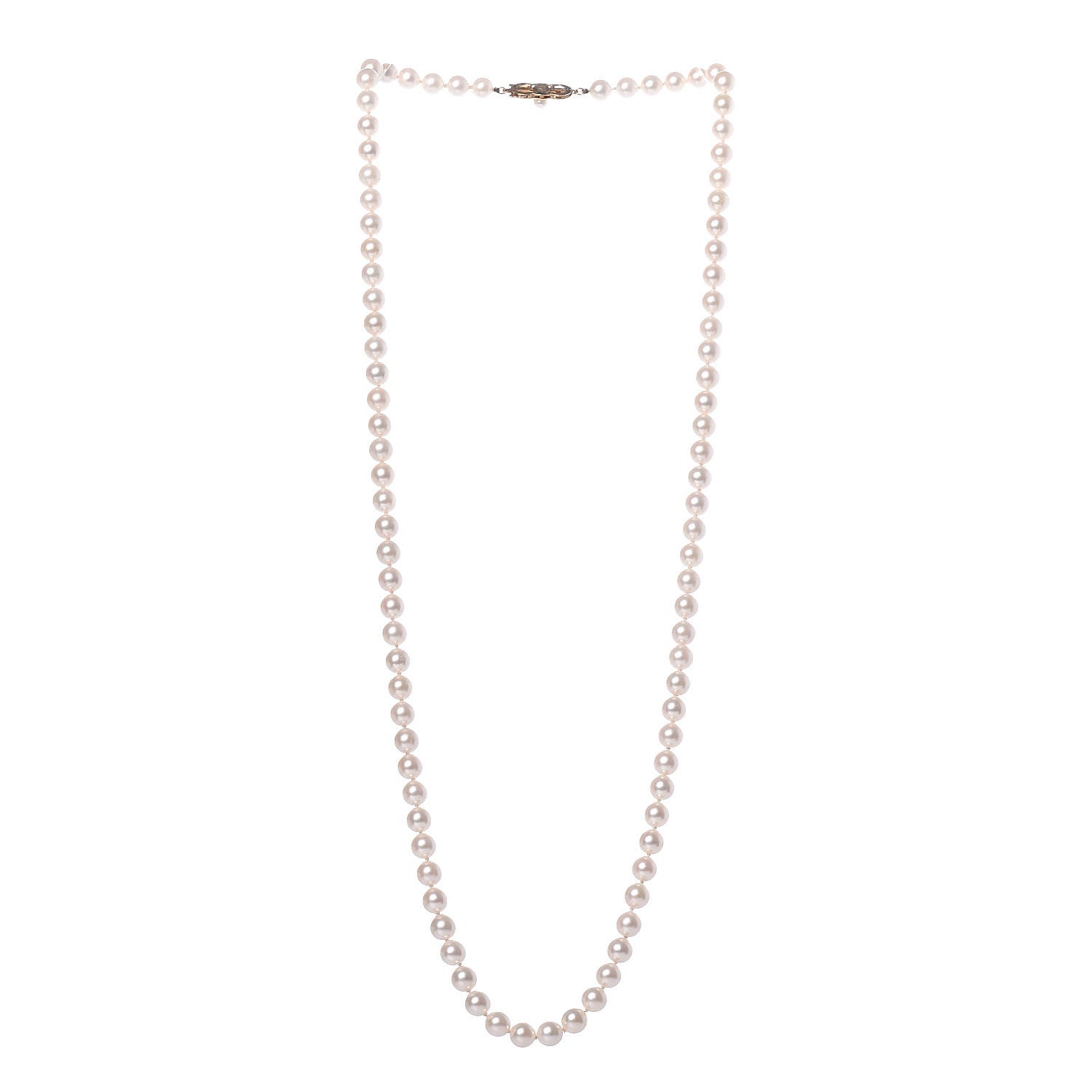 Mikimoto 18K White Gold Akoya Pearl 6-6.5mm Strand Necklace 25" 3 of 7