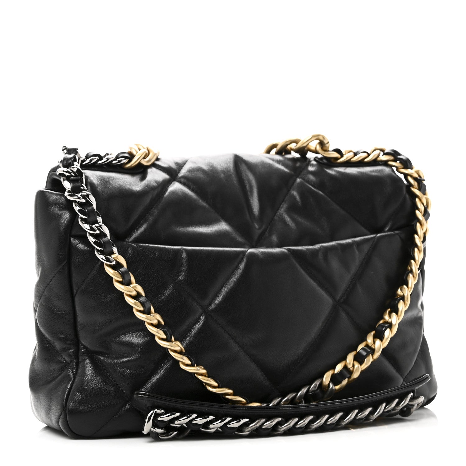 Chanel Goatskin Quilted Large Chanel 19 Flap Black 2 of 9