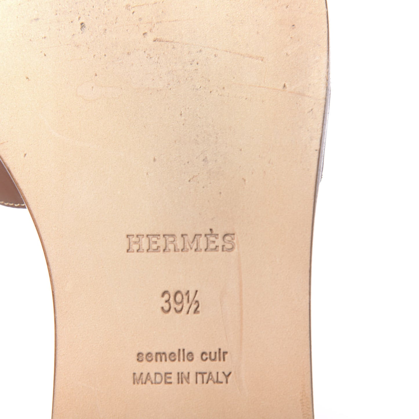 Box Calfskin Oran Sandals 39.5 Gold