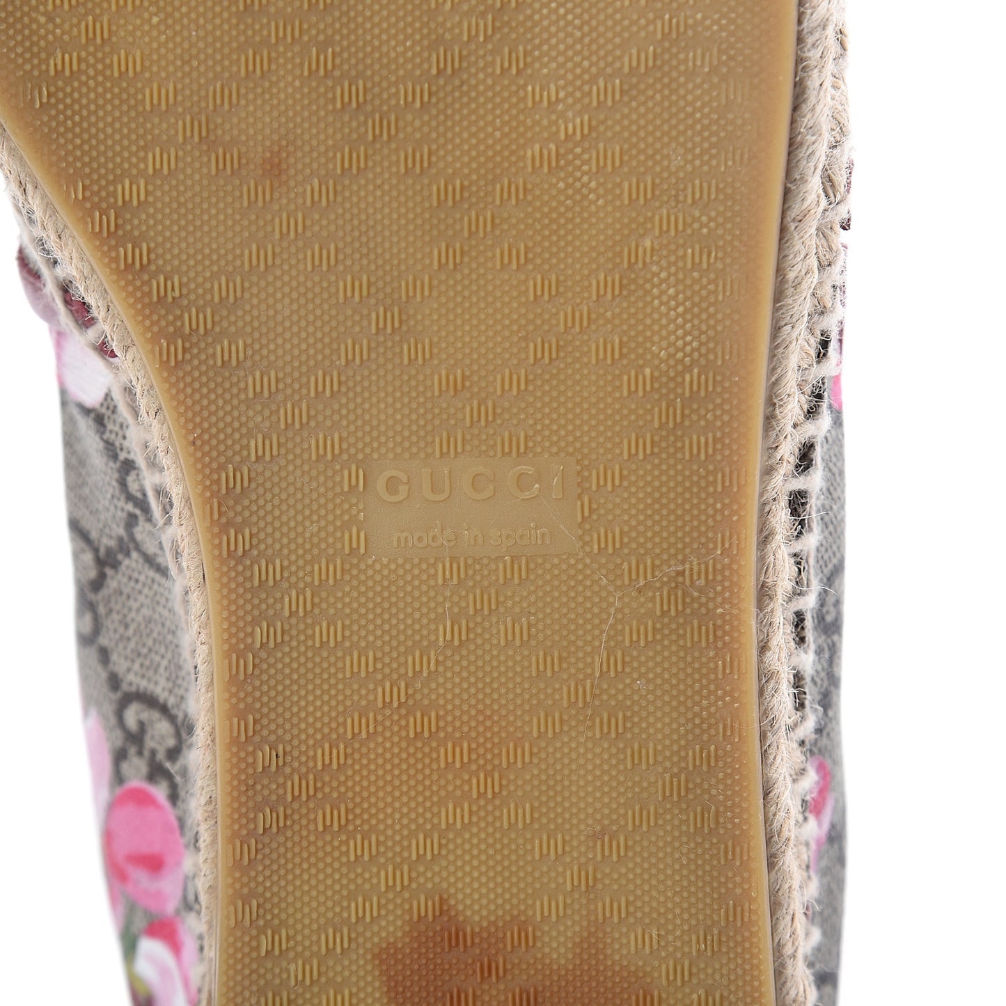 GG Supreme Monogram Blooms Espadrilles 40 Beige Multicolor Dry Rose