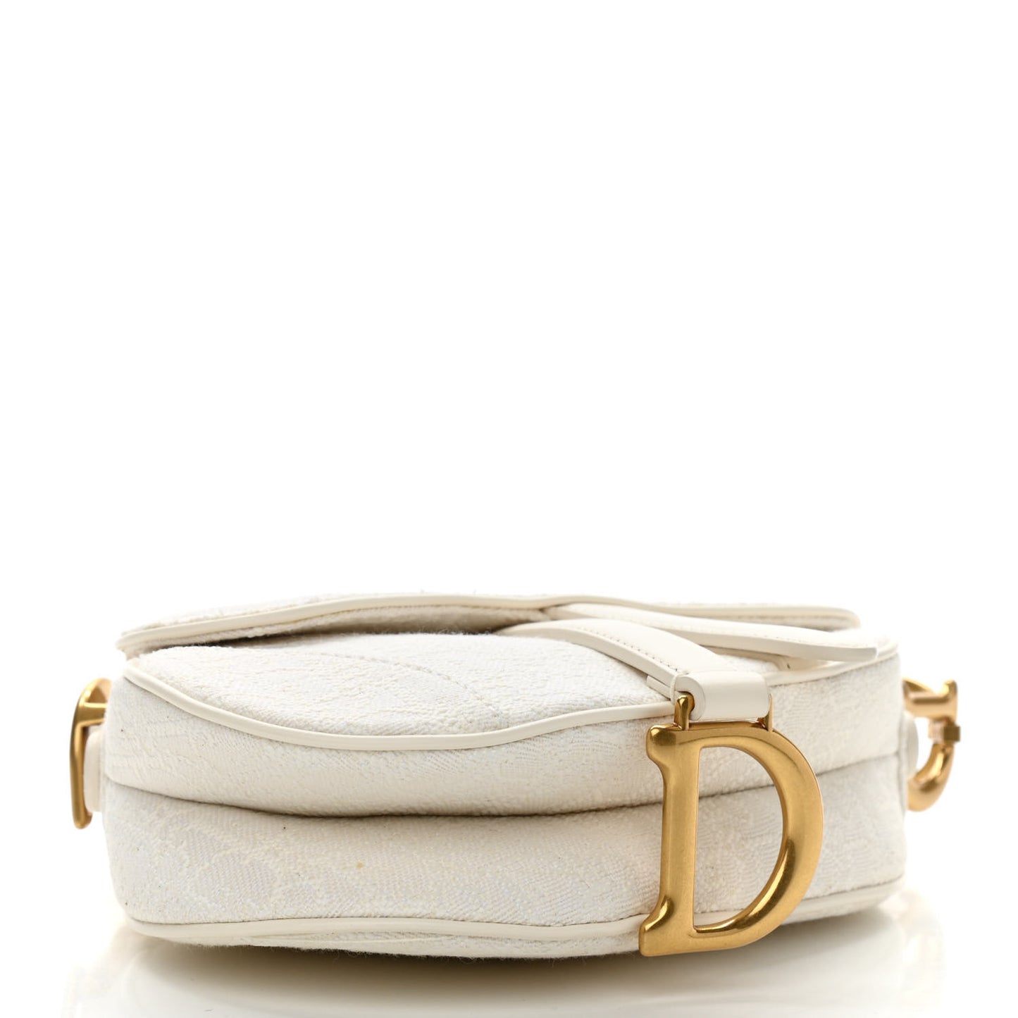 Oblique Mini Saddle Bag White