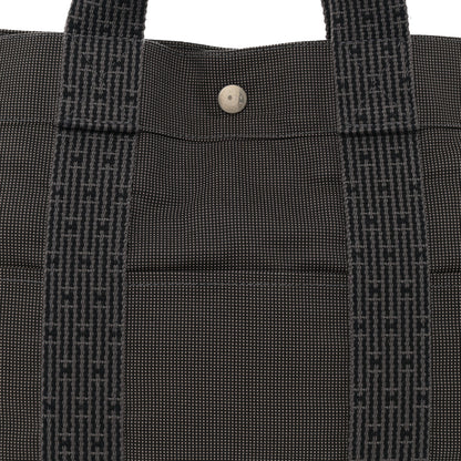 Hermes Canvas Herline MM Tote Grey 6 of 14