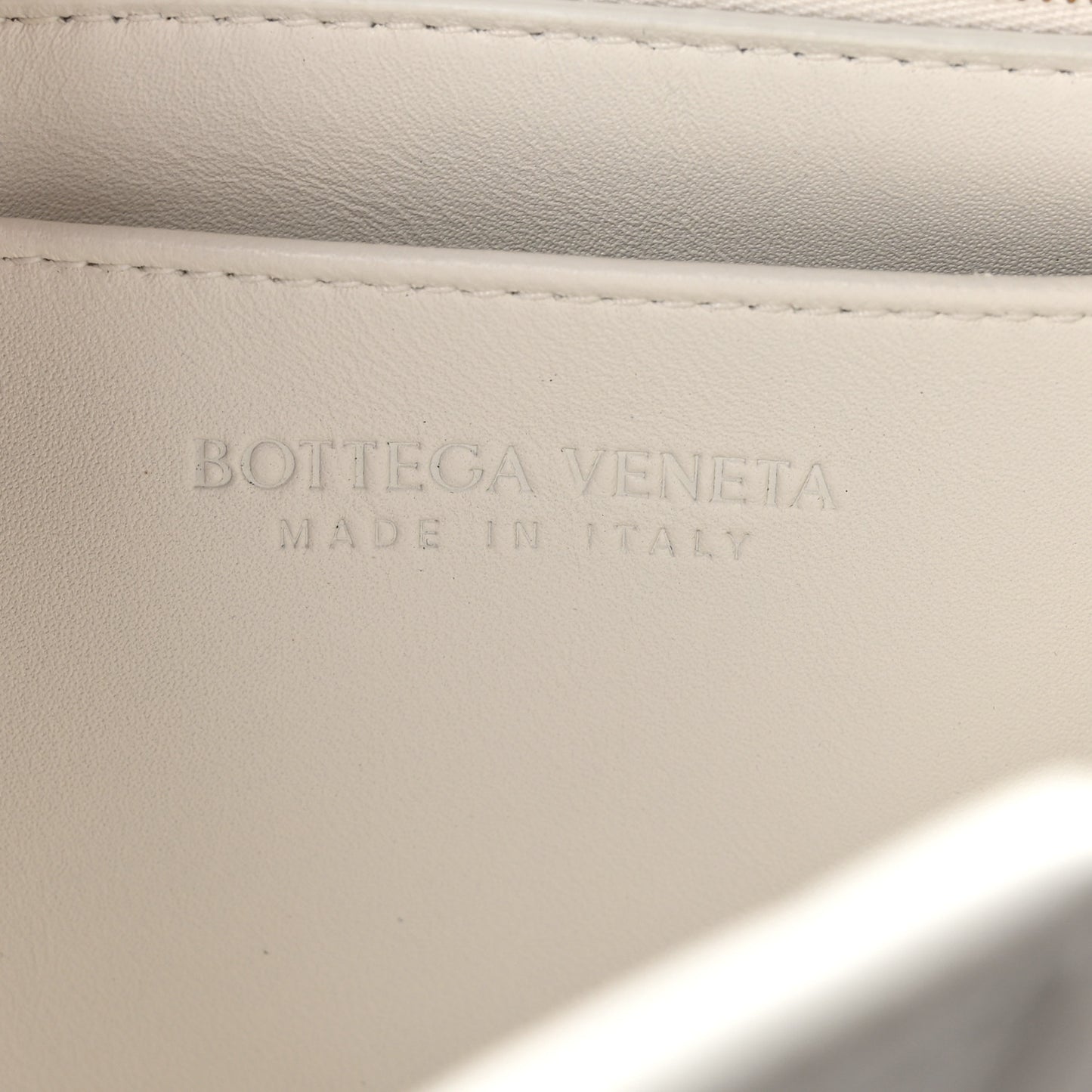 Nappa Intrecciato Small East West Andiamo Shoulder Bag White