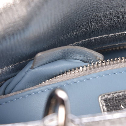 Christian Dior Metallic Grained Calfskin Cannage Small Lucky Badges My Lady Dior Silver 7 of 12