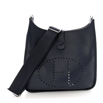 Hermes Taurillon Clemence Evelyne III GM Bleu Nuit 1 of 9