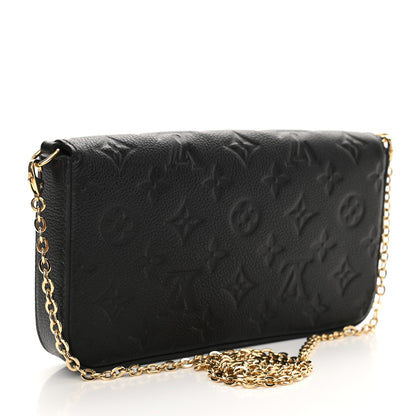 Louis Vuitton Empreinte Pochette Felicie Chain Wallet Black 4 of 10