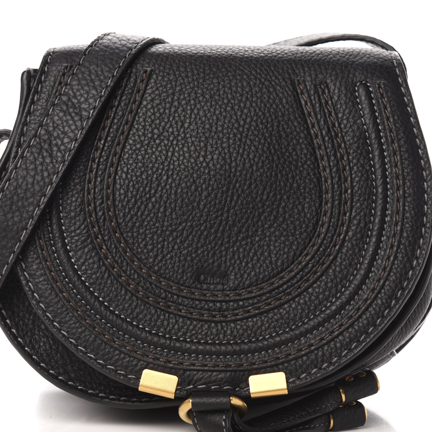 Chloe Calfskin Mini Marcie Round Crossbody Bag Black 10 of 10