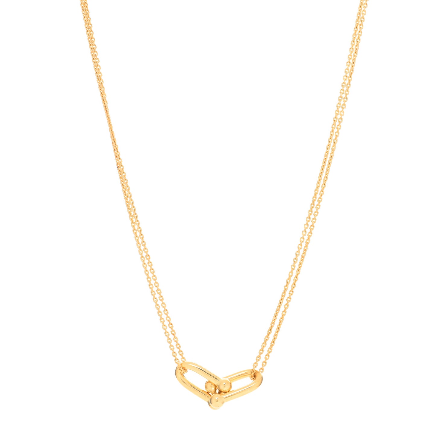 18K Yellow Gold HardWear Double Link Pendant Necklace