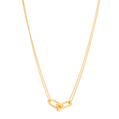 Tiffany 18K Yellow Gold HardWear Double Link Pendant Necklace 1 of 4