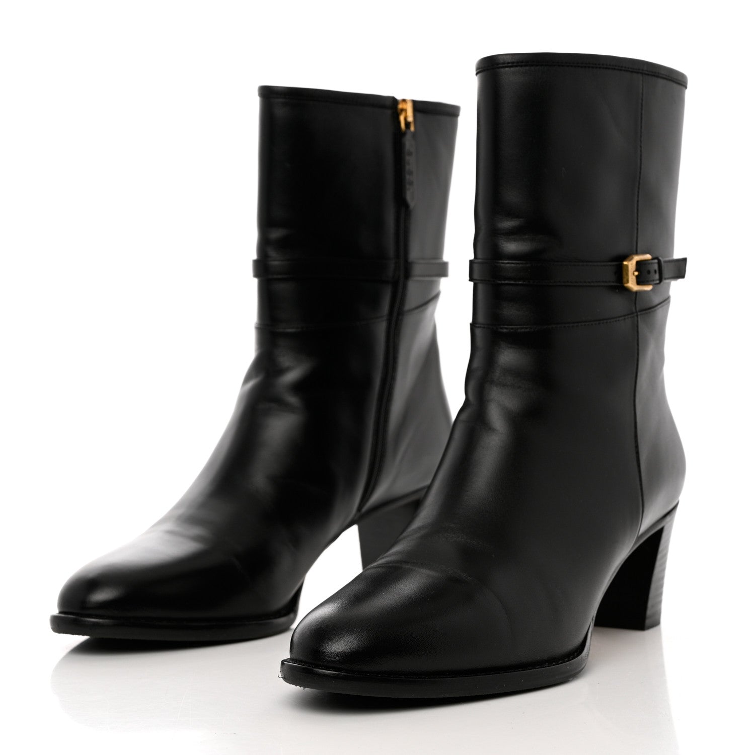 Gucci Nappa Charlotte Ankle Boots 41 Black 3 of 11