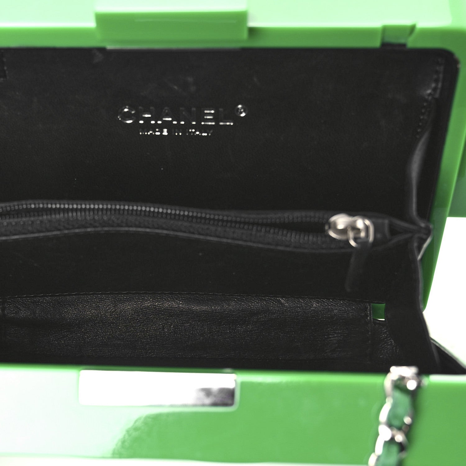 Chanel Plexiglass Boy Brick Lego Clutch Green 5 of 13