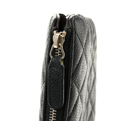 Chanel Caviar Quilted Small Zipped Clutch Black 9 of 11
