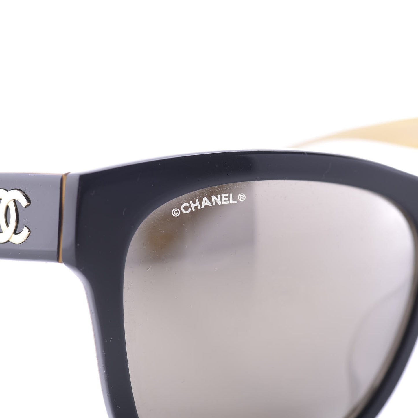 Acetate Square CC Sunglasses 5380 Black