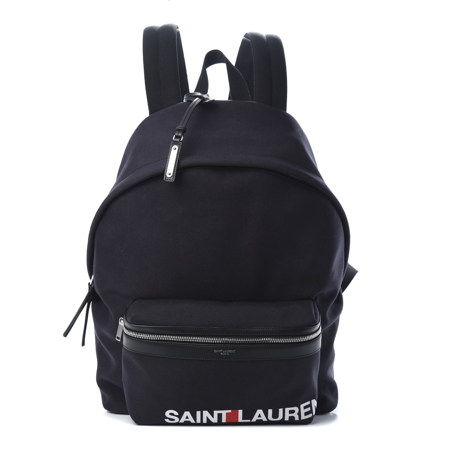 Saint Laurent Canvas Logo City Backpack Navy 1 of 10