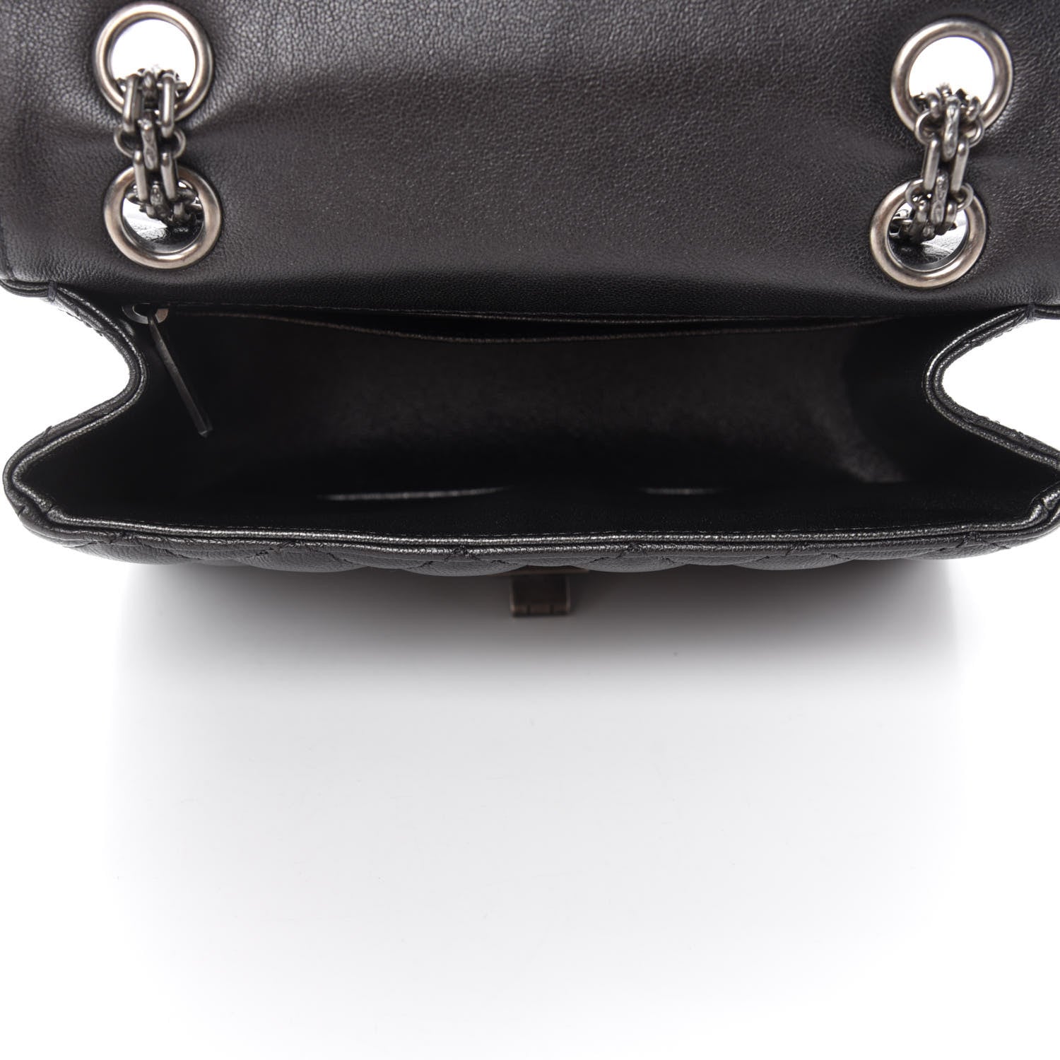 Chanel Goatskin Quilted 2.55 Reissue Mini Flap Dark Silver 5 of 11