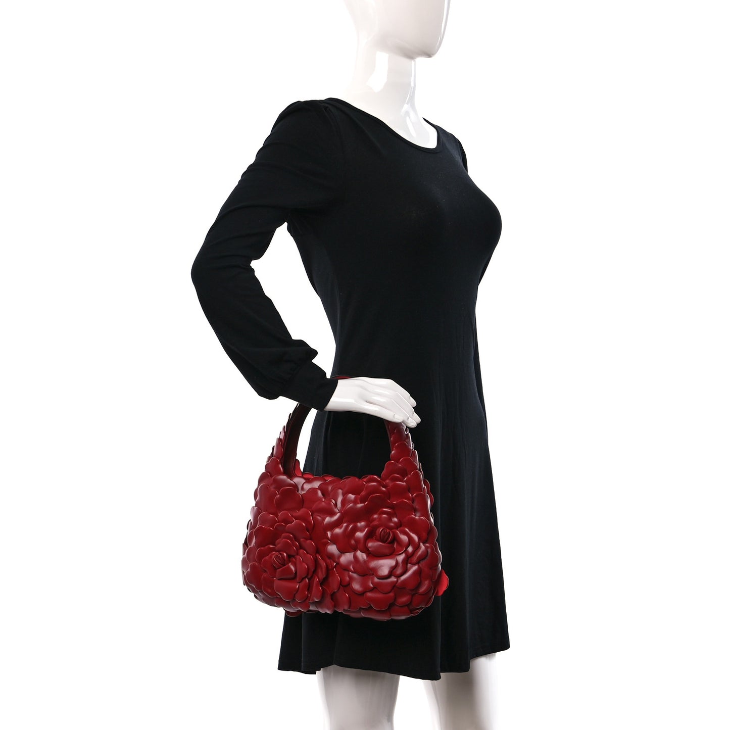 Nappa Atelier 03 Rose Edition Small Hobo Rosso Valentino