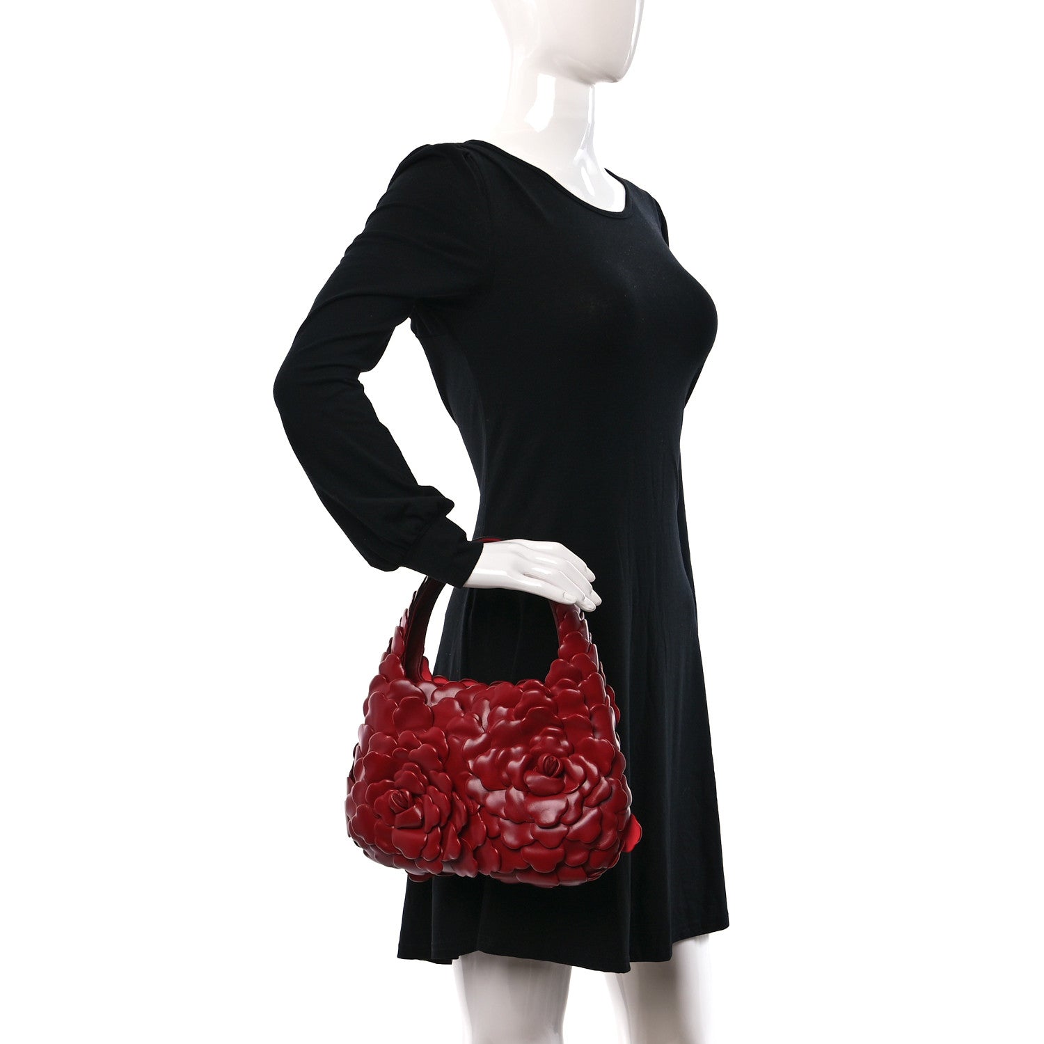 Valentino Garavani Nappa Atelier 03 Rose Edition Small Hobo Rosso Valentino 2 of 8