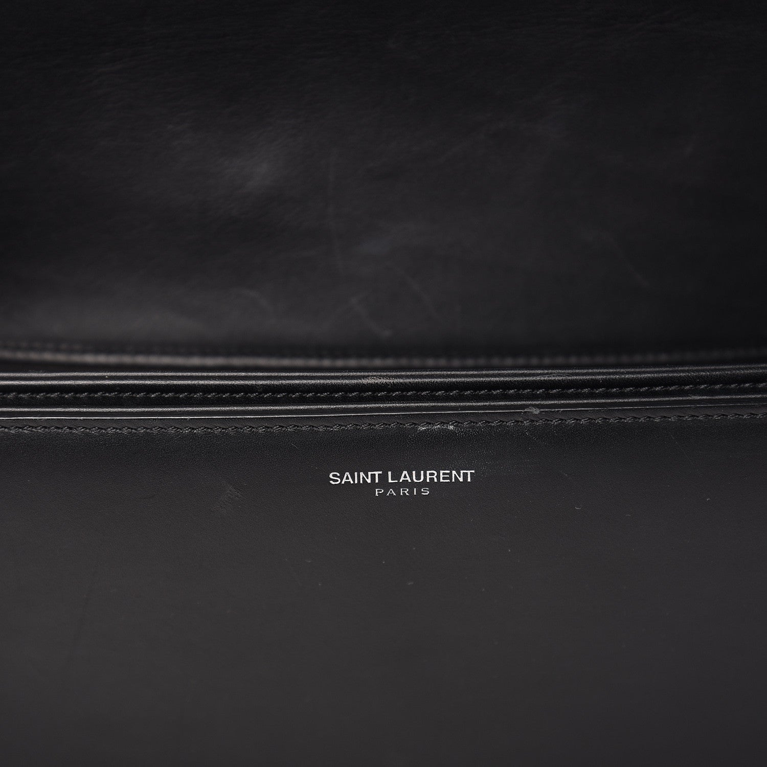 Saint Laurent Smooth Calfskin Medium Classic Monogram Universite Bag Black 10 of 15