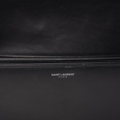 Saint Laurent Smooth Calfskin Medium Classic Monogram Universite Bag Black 10 of 15