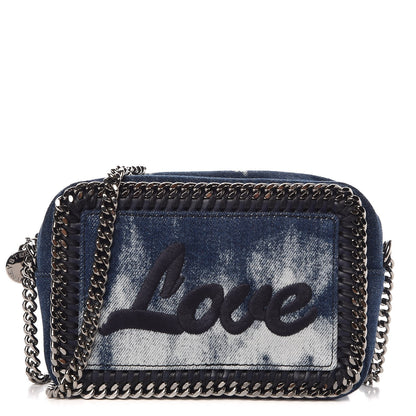 Stella McCartney Denim Love Falabella Crossbody Camera Bag Blue 1 of 7