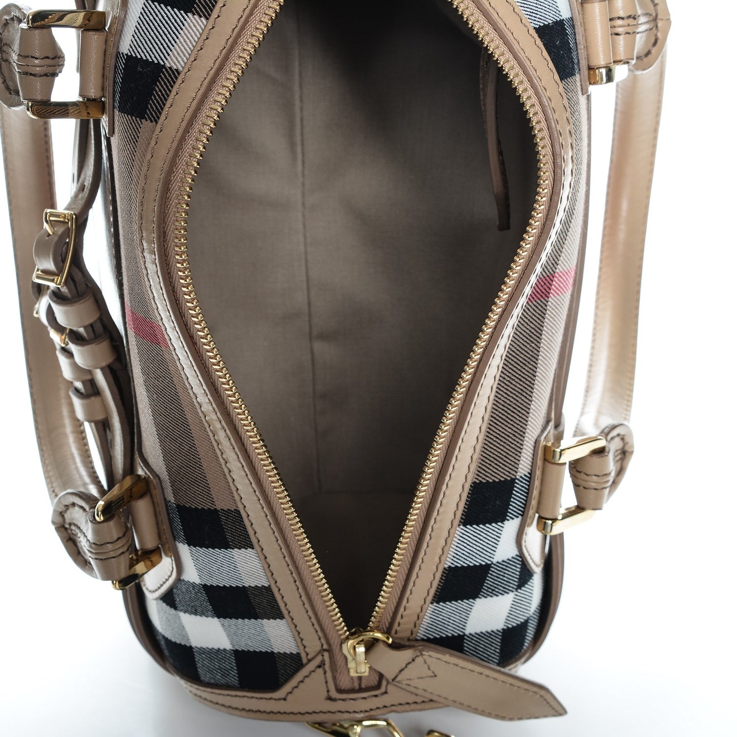 House Check Bridle Calfskin Medium Alchester Bowling Bag Trench