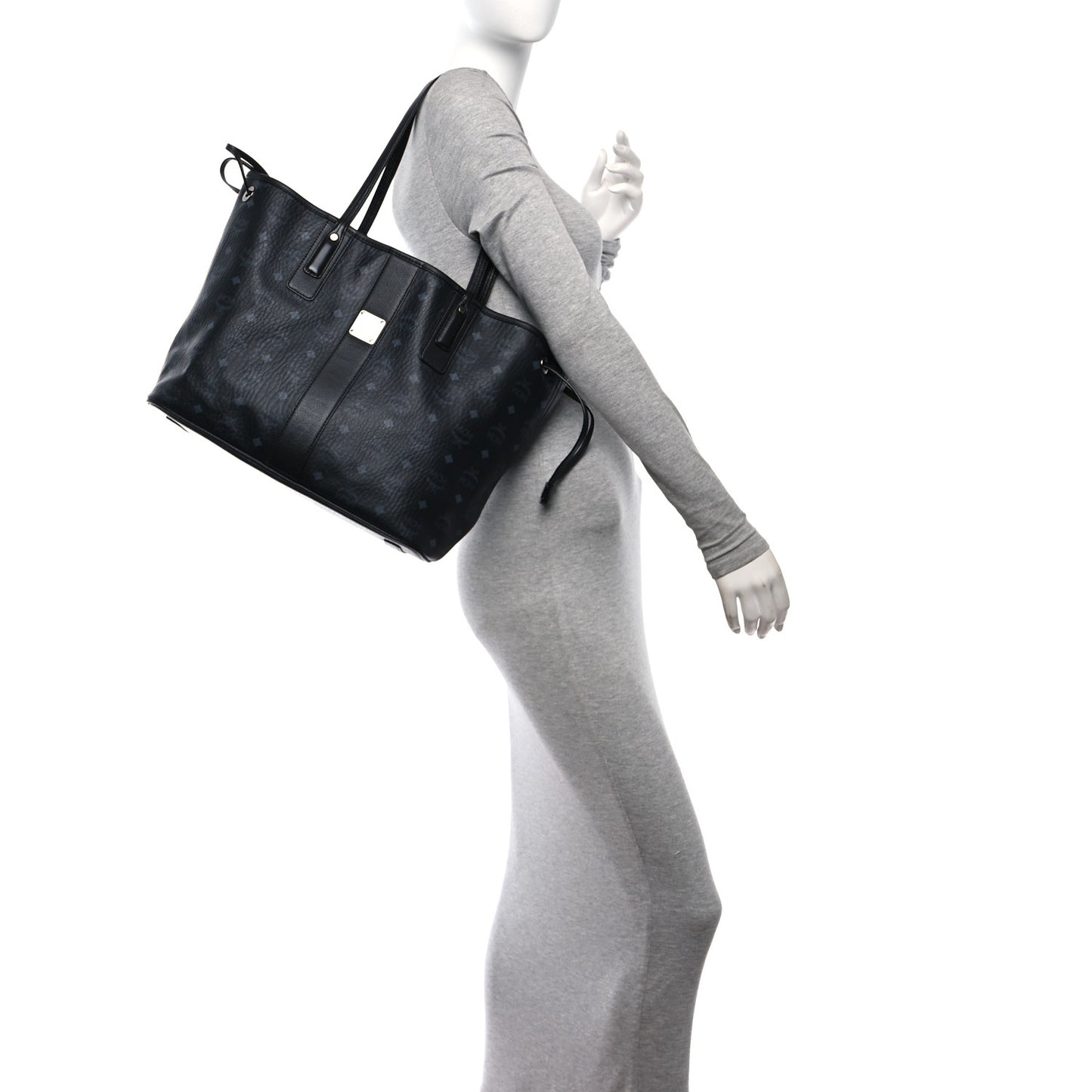 Visetos Medium Liz Reversible Shopper Tote Black