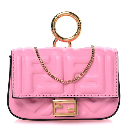 Fendi Nappa Matisse FF Embossed Nano Baguette Charm Lollypop 1 of 10
