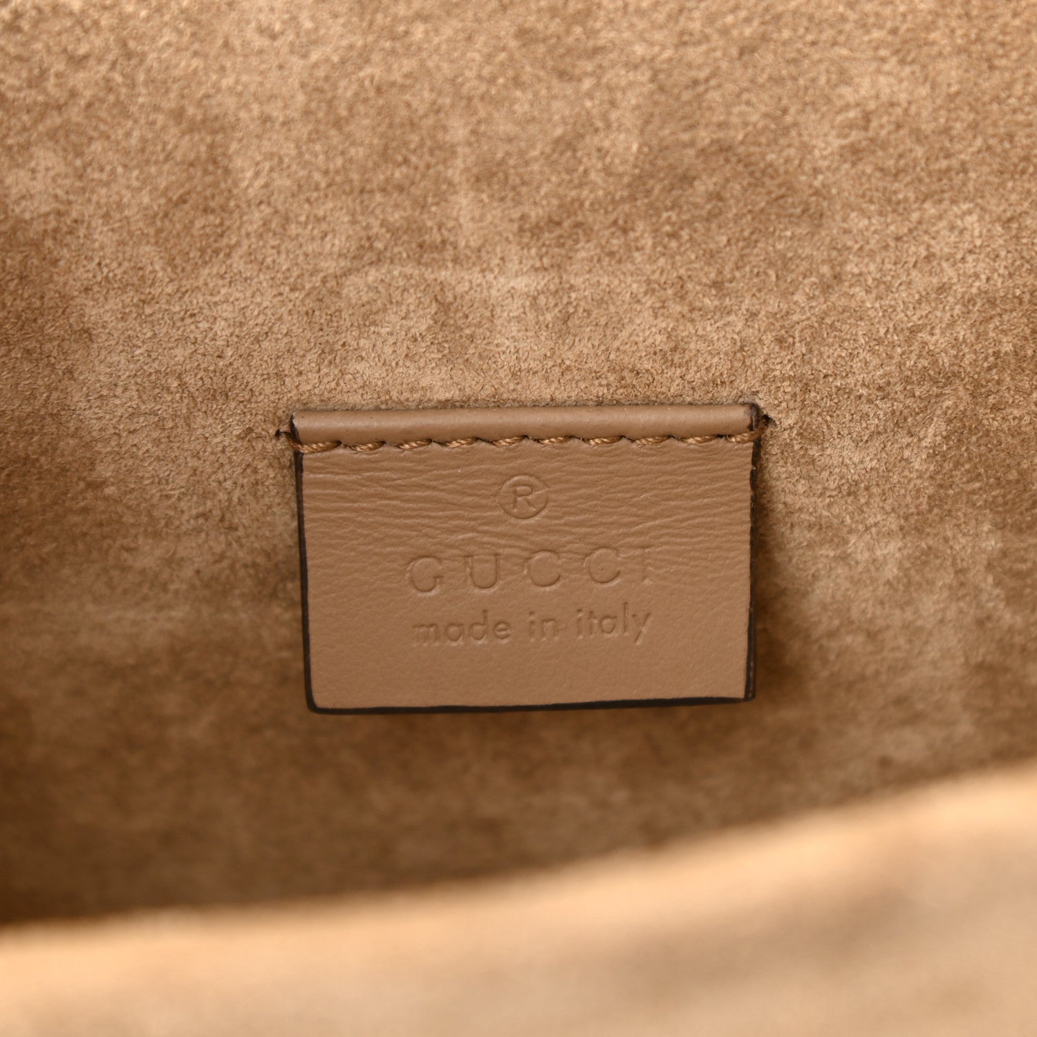 Gucci GG Supreme Monogram Suede Crystal Small Dionysus Shoulder Bag Beige Ebony Taupe 6 of 10
