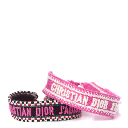 Christian Dior Woven Cotton J'Adior Friendship Bracelet Set 1 of 7