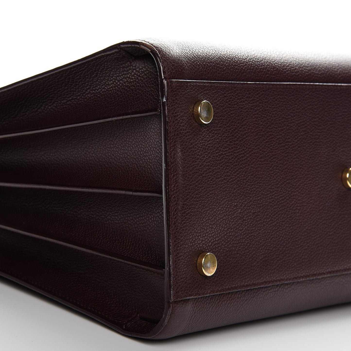 Grained Calfskin Small Classic Sac De Jour Bordeaux