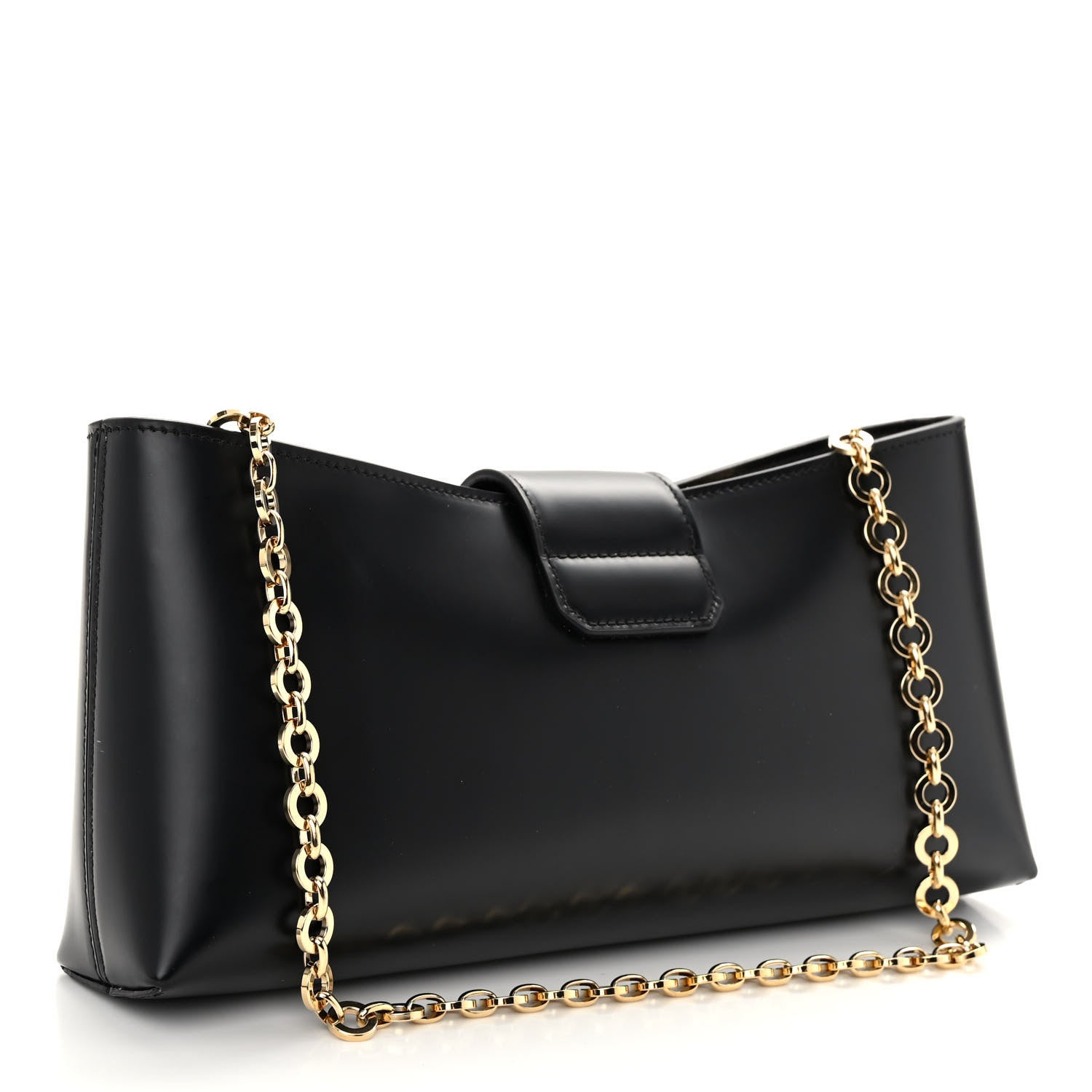 Salvatore Ferragamo Calfskin Trifolio Shoulder Bag Black 3 of 9