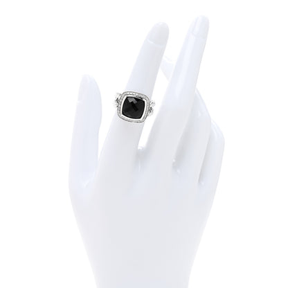 David Yurman Sterling Silver Diamond Black Onyx 11mm Albion Statement Ring 52 6 2 of 5